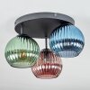 Koyoto Plafoniera, Lampada a sfera Blu, Verde, Ramato, 3-Luci