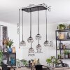 Ripoll Lampadario a sospensione, Lampada a sfera, Lampada a sospensione Chiaro, Grigio fumo, 6-Luci