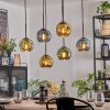 Ripoll Lampadario a sospensione, Lampada a sfera, Lampada a sospensione Blu, Oro, Verde, 6-Luci