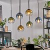 Koyoto Lampadario a sospensione, Lampada a sfera, Lampada a sospensione Blu, Oro, Verde, Chiaro, 6-Luci