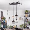 Koyoto Lampadario a sospensione, Lampada a sfera, Lampada a sospensione Ambrato, Chiaro, Grigio fumo, 6-Luci