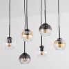 Koyoto Lampadario a sospensione, Lampada a sfera, Lampada a sospensione Ambrato, Chiaro, Grigio fumo, 6-Luci