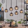 Koyoto Lampadario a sospensione, Lampada a sfera, Lampada a sospensione Grigio fumo, 6-Luci
