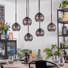 Koyoto Lampadario a sospensione, Lampada a sfera, Lampada a sospensione Grigio fumo, 6-Luci