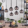Koyoto Lampadario a sospensione, Lampada a sfera, Lampada a sospensione Grigio fumo, 6-Luci