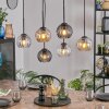 Koyoto Lampadario a sospensione, Lampada a sfera, Lampada a sospensione Ambrato, Chiaro, Grigio fumo, 6-Luci