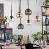 Koyoto Lampadario a sospensione, Lampada a sfera, Lampada a sospensione Ambrato, Chiaro, Grigio fumo, 6-Luci