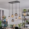 Koyoto Lampadario a sospensione, Lampada a sfera, Lampada a sospensione Ambrato, Chiaro, Grigio fumo, 6-Luci