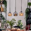 Koyoto Lampadario a sospensione, Lampada a sfera, Lampada a sospensione Écru, Nero, 3-Luci