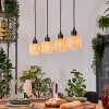Cavaca Lampadario a sospensione, Lampada a sospensione Écru, Nero, 4-Luci