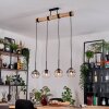 Koyoto Lampadario a sospensione, Lampada a sfera, Lampada a sospensione Écru, Nero, 4-Luci