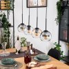 Koyoto Lampadario a sospensione, Lampada a sfera, Lampada a sospensione Écru, Nero, 4-Luci