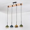 Koyoto Lampadario a sospensione, Lampada a sfera, Lampada a sospensione Écru, Nero, 4-Luci