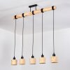 Cavaca Lampadario a sospensione, Lampada a sospensione Écru, Nero, 5-Luci