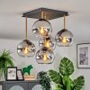 Koyoto Plafoniera, Lampada a sfera Oro, Nero, 5-Luci
