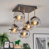 Koyoto Plafoniera, Lampada a sfera Oro, Nero, 5-Luci