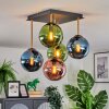 Gastor Plafoniera, Lampada a sfera Oro, Nero, 5-Luci