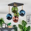 Gastor Plafoniera, Lampada a sfera Oro, Nero, 5-Luci