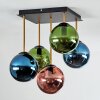 Gastor Plafoniera, Lampada a sfera Oro, Nero, 5-Luci