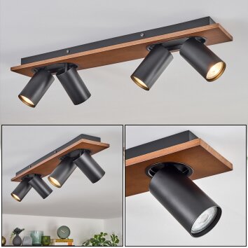 Dalan Plafoniera, Faretto da soffitto LED Écru, Nero, 4-Luci