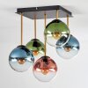 Gastor Plafoniera, Lampada a sfera Oro, Nero, 5-Luci