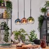 Koyoto Lampadario a sospensione, Lampada a sfera, Lampada a sospensione Écru, Nero, 3-Luci