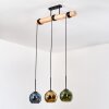 Koyoto Lampadario a sospensione, Lampada a sfera, Lampada a sospensione Écru, Nero, 3-Luci