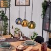 Koyoto Lampadario a sospensione, Lampada a sfera, Lampada a sospensione Écru, Nero, 3-Luci
