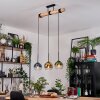 Koyoto Lampadario a sospensione, Lampada a sfera, Lampada a sospensione Écru, Nero, 3-Luci