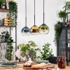 Koyoto Lampadario a sospensione, Lampada a sfera, Lampada a sospensione Écru, Nero, 3-Luci