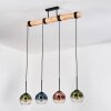 Koyoto Lampadario a sospensione, Lampada a sfera, Lampada a sospensione Écru, Nero, 4-Luci