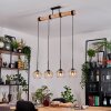 Koyoto Lampadario a sospensione, Lampada a sfera, Lampada a sospensione Écru, Nero, 4-Luci