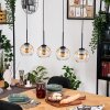 Koyoto Lampadario a sospensione, Lampada a sfera, Lampada a sospensione Écru, Nero, 4-Luci