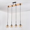Koyoto Lampadario a sospensione, Lampada a sfera, Lampada a sospensione Écru, Nero, 4-Luci