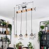 Koyoto Lampadario a sospensione, Lampada a sfera, Lampada a sospensione Écru, Nero, 4-Luci