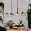 Koyoto Lampadario a sospensione, Lampada a sfera, Lampada a sospensione Écru, Nero, 4-Luci