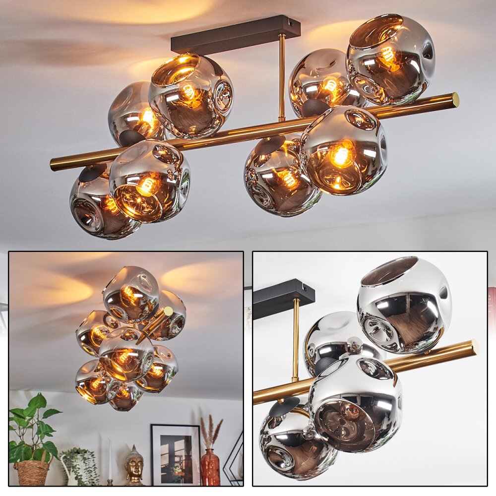 Ripoll Plafoniera, Lampada a sfera Oro, Nero, 8-Luci main product photo