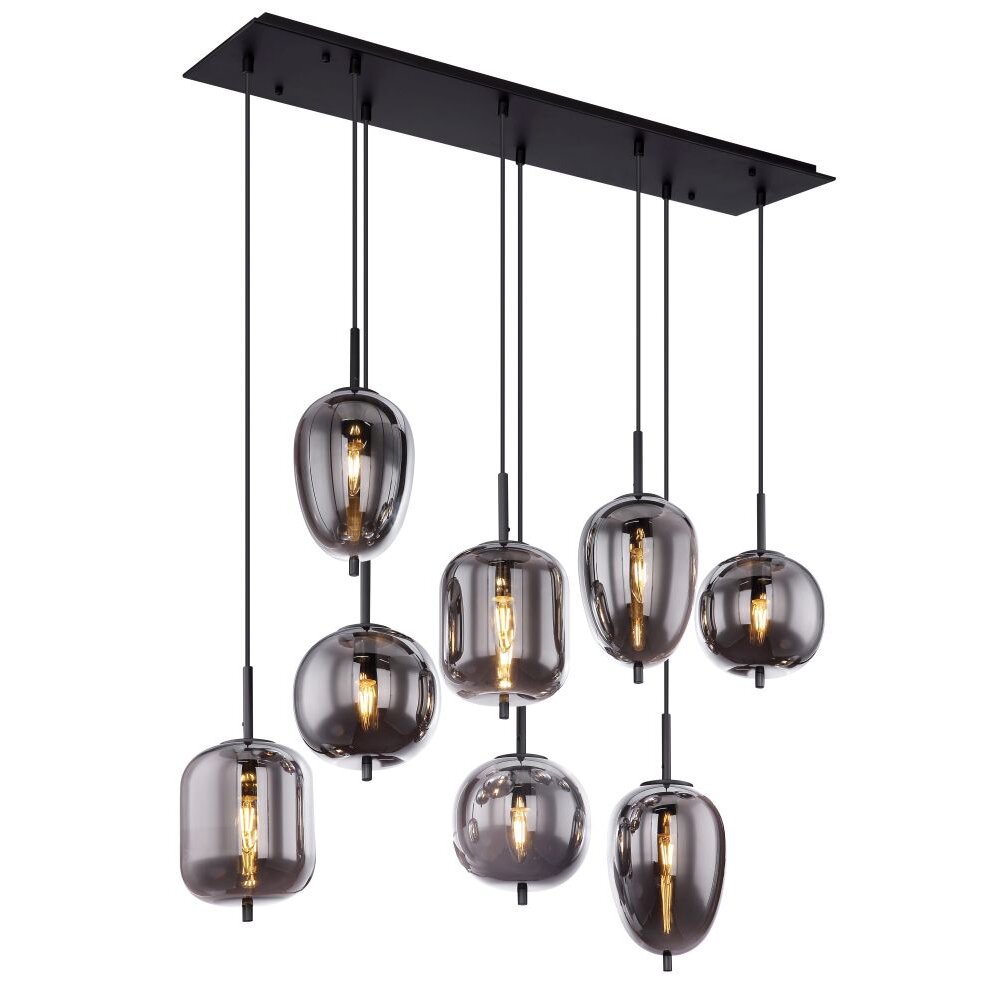 Lampadario a sospensione Globo BLACKY Nero, 8-Luci main product photo