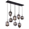 Lampadario a sospensione Globo BLACKY Nero, 8-Luci