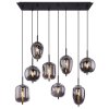 Lampadario a sospensione Globo BLACKY Nero, 8-Luci