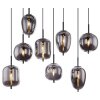 Lampadario a sospensione Globo BLACKY Nero, 8-Luci