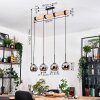 Koyoto Lampadario a sospensione, Lampada a sfera, Lampada a sospensione Écru, Nero, 4-Luci