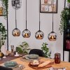 Koyoto Lampadario a sospensione, Lampada a sfera, Lampada a sospensione Écru, Nero, 4-Luci