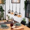 Koyoto Lampadario a sospensione, Lampada a sfera, Lampada a sospensione Écru, Nero, 4-Luci
