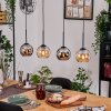 Koyoto Lampadario a sospensione, Lampada a sfera, Lampada a sospensione Écru, Nero, 4-Luci