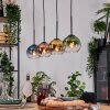 Koyoto Lampadario a sospensione, Lampada a sfera, Lampada a sospensione Écru, Nero, 4-Luci