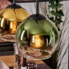 Koyoto Lampadario a sospensione, Lampada a sfera, Lampada a sospensione Écru, Nero, 4-Luci