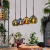 Koyoto Lampadario a sospensione, Lampada a sfera, Lampada a sospensione Écru, Nero, 4-Luci