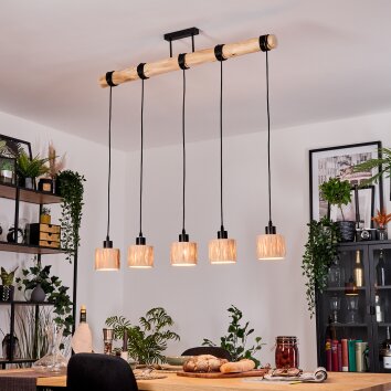 Granja Lampadario a sospensione, Lampada a sospensione Écru, Nero, 5-Luci