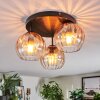 Koyoto Plafoniera, Lampada a sfera 30 cm Ambrato, Chiaro, 3-Luci